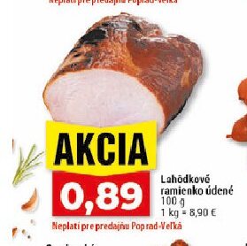 Lahôdkové ramienko údené