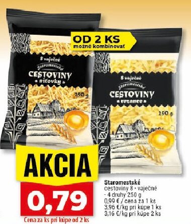 Staromestské cestoviny 8 vaječné