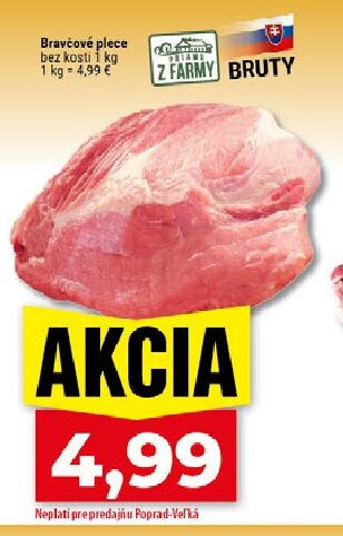 Bravčové plece bez kosti