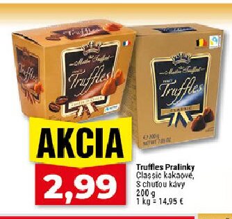 Truffles Pralinky Classic kakaové, S chuťou kávy