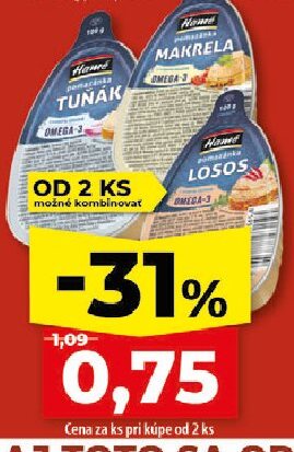 Hamé Rybacie nátierky Z tuniaka, Z makrelly, Z lososa