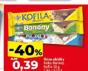 Orion oblátky Koko, Banány