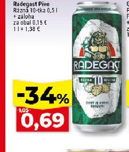 Radegast Pivo Rázná 10-tka