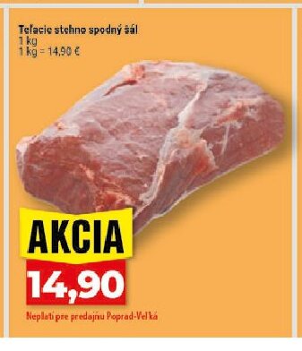 Teľacie stehno spodný šál