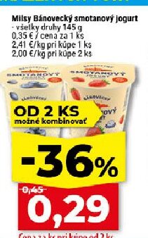 Milsy Bánovecký smotanový jogurt