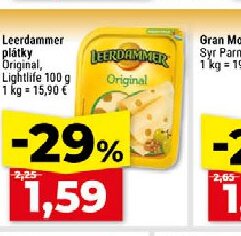 Leerdammer plátky Original, Lightlife