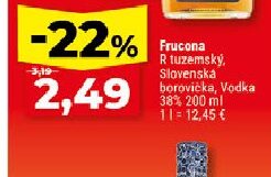 Frucona R tuzemský, Slovenská borovička, Vodka