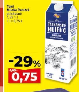 Tami Mlieko Čerstvé polotučné 1.5%
