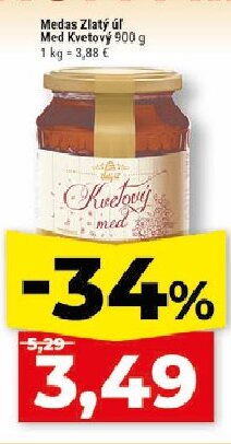 Medas Zlatý úľ Med Kvetový