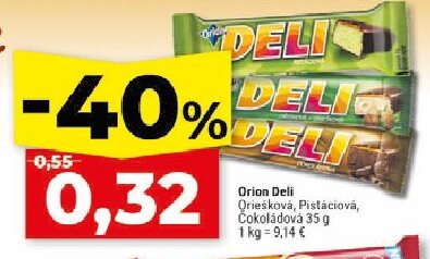 Orion Deli Oriešková, Pistáciová, Čokoládová