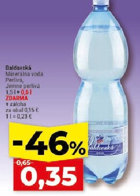 Baldovská Minerálna voda Perlivá, Jemne perlivá