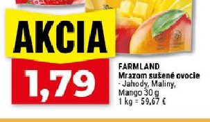 FARMLAND Mrazom sušené ovocie Jahody, Maliny, Mango