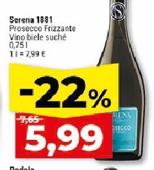 Serena 1881 Prosecco Frizzante Víno biele suché