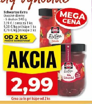 Schwartau Extra Ovocné džemy