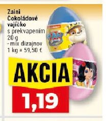 Zaini Čokoládové vajíčko s prekvapením