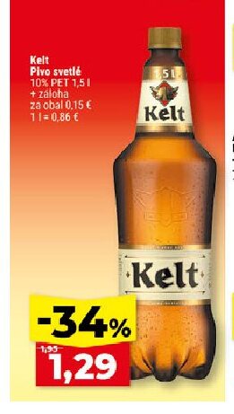 Kelt Pivo svetlé 10% PET