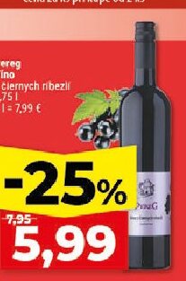 Pereg Víno z čiernych ríbezlí