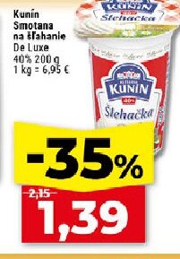 Kunín Smotana na šľahanie De Luxe 40%