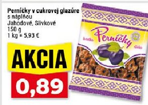 Perníčky v cukrovej glazúre s náplňou Jahodové, Slivkové
