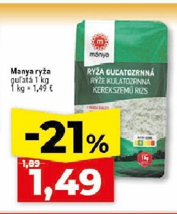 Manya ryža guľatá