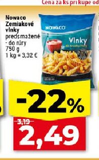 Nowaco Zemiakové vinky predsmažené