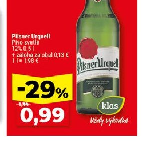 Pilsner Urquell Pivo svetlé