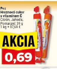 Pez Hroznový cukor s vitamínom C