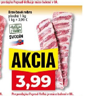 Z FARMY SVODÍN Bravčové rebro ploché