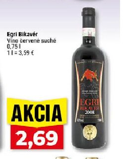 Egri Bikavér Víno červené suché