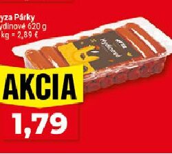 Hyza Párky hydinové