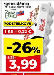 Staromestské vajcia "M" podstielkové