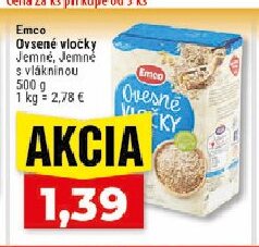Emco Ovsené vločky Jemné, Jemné s vlákninou
