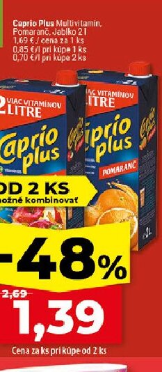 Caprio Plus Multivitamin, Pomaranč, Jablko