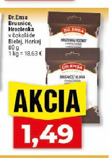 Dr.Ensa Brusnice, Hrozienka v čokoláde Bielej, Horkej