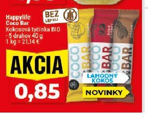 Happylife Coco Bar Kokosová tyčinka BIO