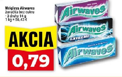 Wrigleys Airwaves žuvačka bez cukru