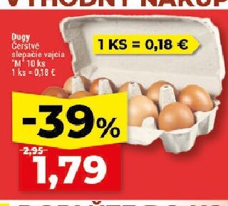 Dugy Čerstvé slepačie vajcia "M"