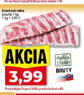 Bravčové rebro ploché