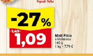 Minit Pizza s klobásou