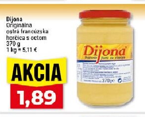 Dijona Originálna ostrá francúzska horčica s octom
