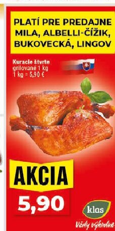 Kuracie štvrte grilované