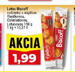 Lotus Biscoff sušienky s náplňou Vanilkovou, Čokoládovou, Lotusovou