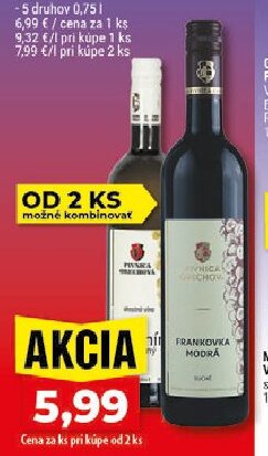 Pivnica Orechová Víno