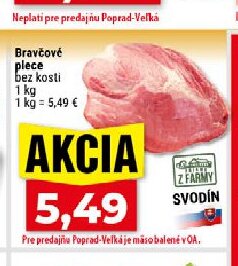 Bravčové plece bez kosti
