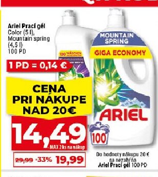 Ariel Prací gél Color Mountain spring