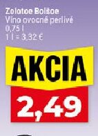 Zolotoe Bolišo Víno ovocné perlivé