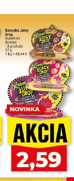 Bazooka Juicy Drop Gummies Xtreme