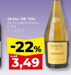 Serena 1881 Víno Piu Frizzante Bianco