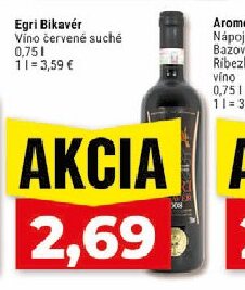 Egri Bikavér Víno červené suché