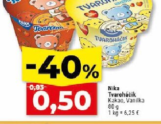 Nika Tvaroháčik Kakao, Vanilka